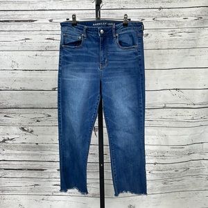 American Eagle Cropped Flare Jeans Size 12 Short